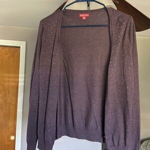 🩵 3 for $10 🩵 Merona purple sparkle button up cardigan Size M